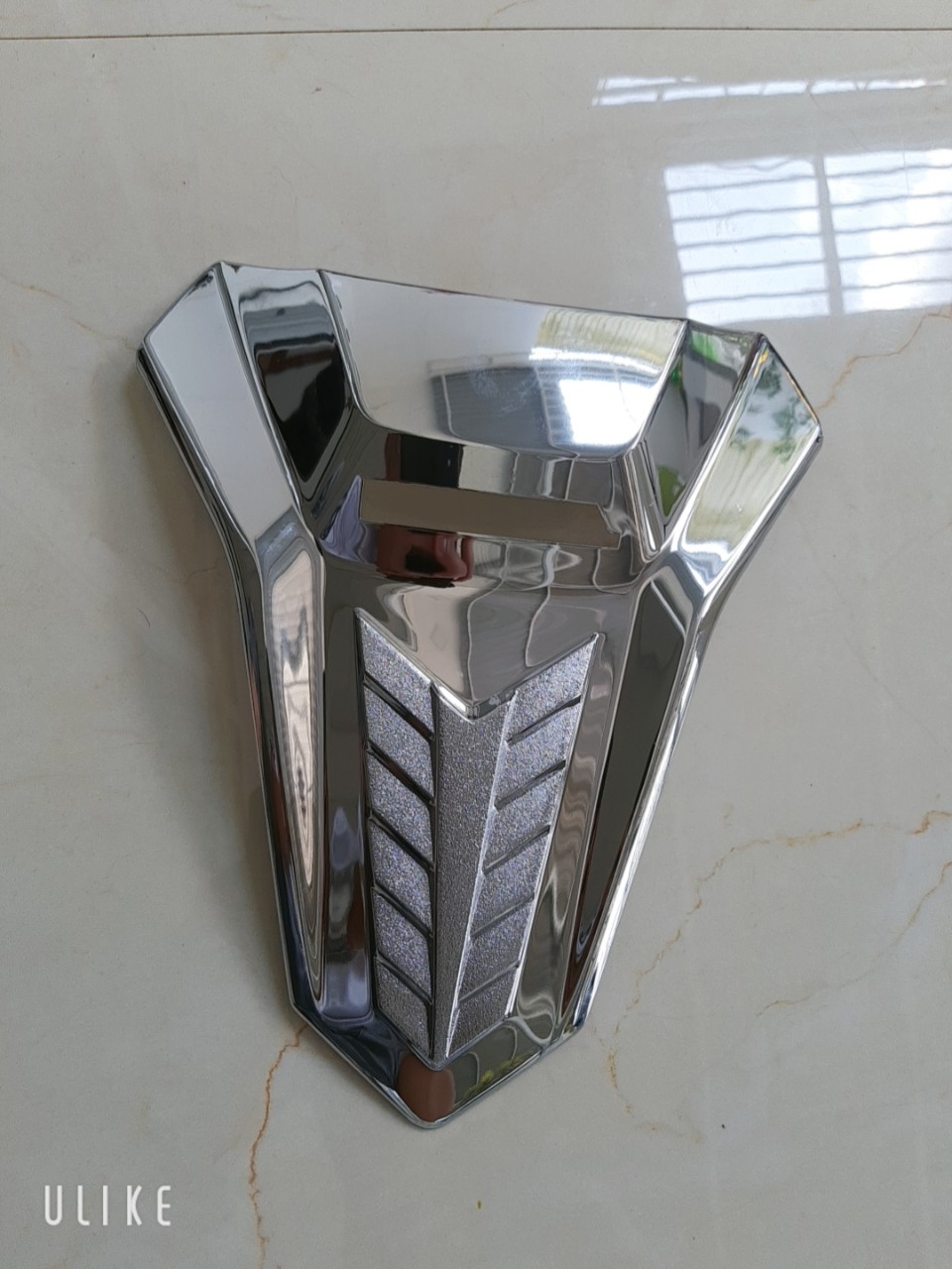 ốp chỉ mũi mặt nạ trước mạ crom cho xe air blade 2020