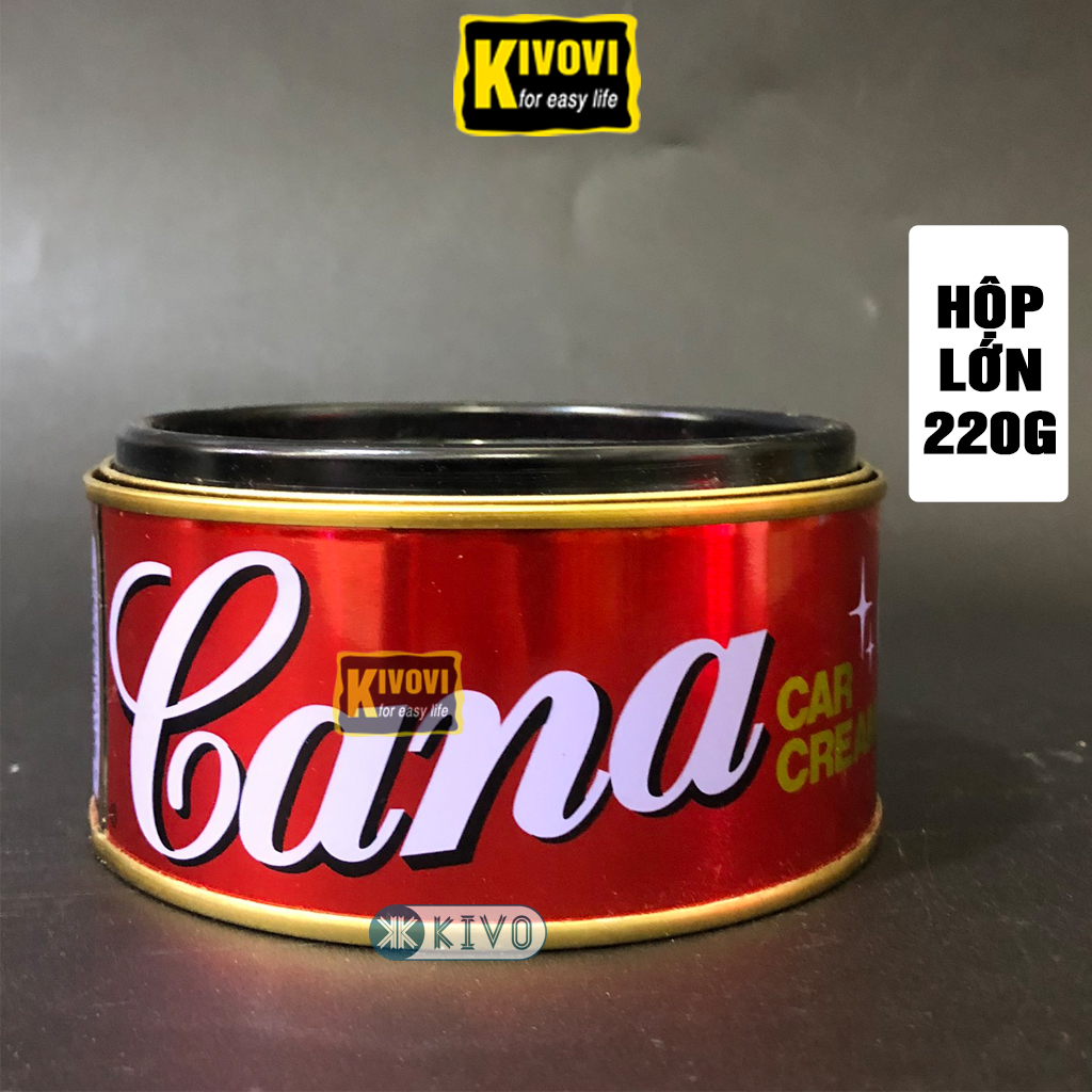 Kem Đánh Bóng Xe Máy / Ô Tô Cana Car Cream Thái Lan Hộp 220g - Làm Sạch Mọi Bề Mặt / Xóa Trầy Xước / Xi Đánh Bóng Sơn Xe - Kivovi