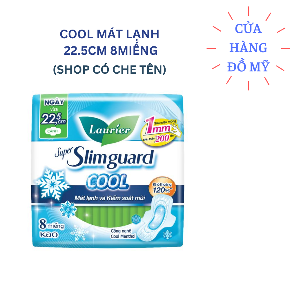 Băng Vệ Sinh LAURIER Siêu mỏng BẢO VỆ 1MM Super Slimguard Cool 22