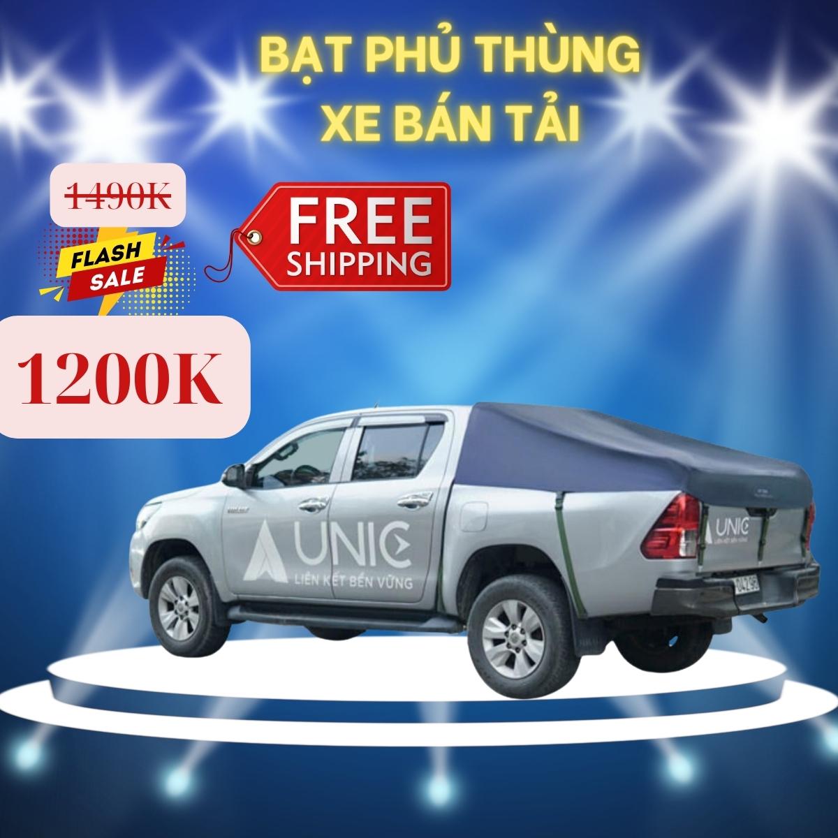 Bạt phủ thùng xe bán tải - Bạt phù hợp phủ cho xe bán tải FORD RANGER, TRITON, HILUX, D'MAX, MAZDA, NAVARA, COLORADO, FORD WILDTRACK - Bạt PVC cao cấp