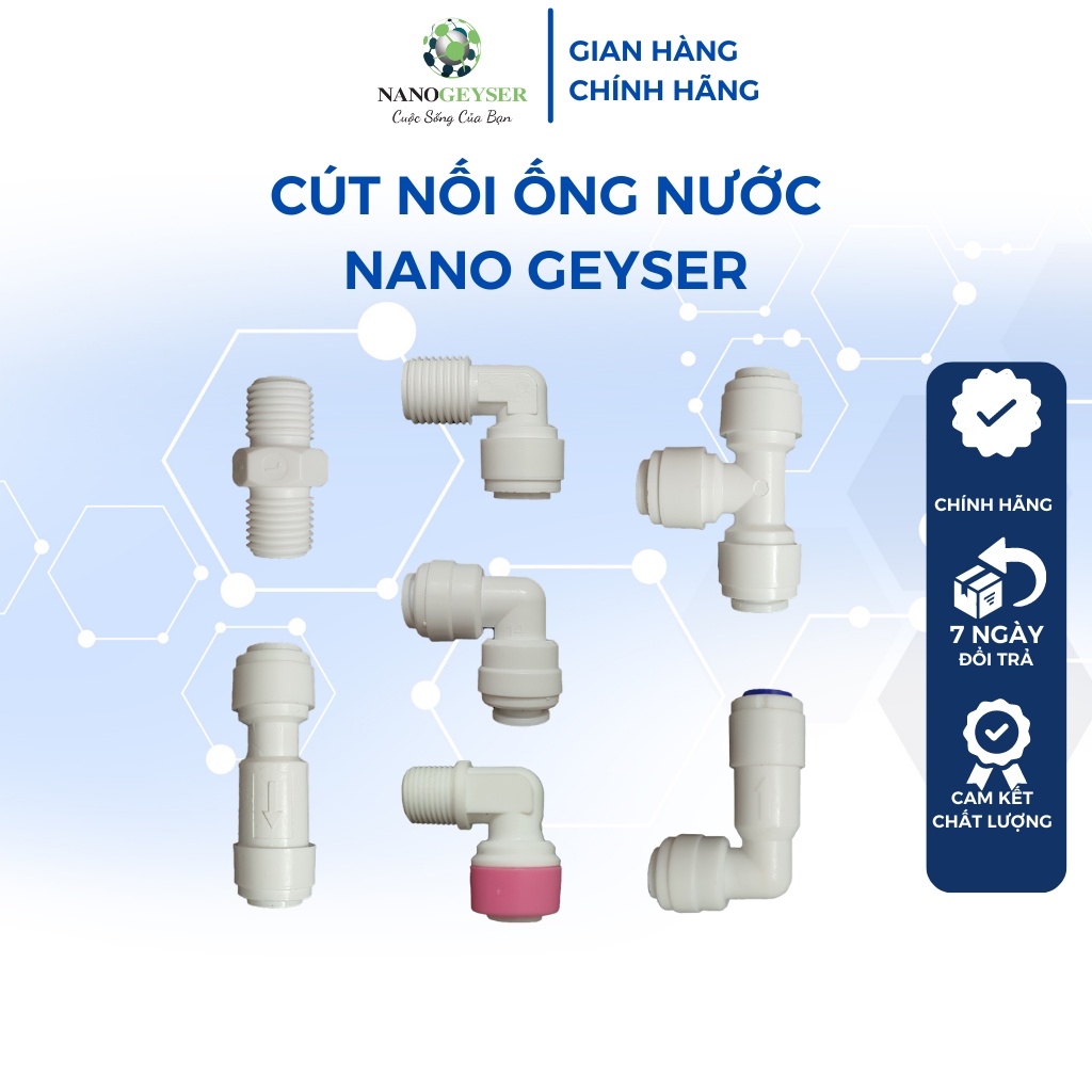 Cút nối ống nước nối nhanh, nhựa chất lượng cao, đa dạng mẫu mã