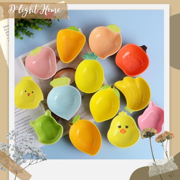 [MUA 2 GIẢM 20%] Bát ăn dặm cho bé họa tiết hoạt hình ngộ nghĩnh/ Bát đựng gia vị chấm, kim chi, dưa muối...