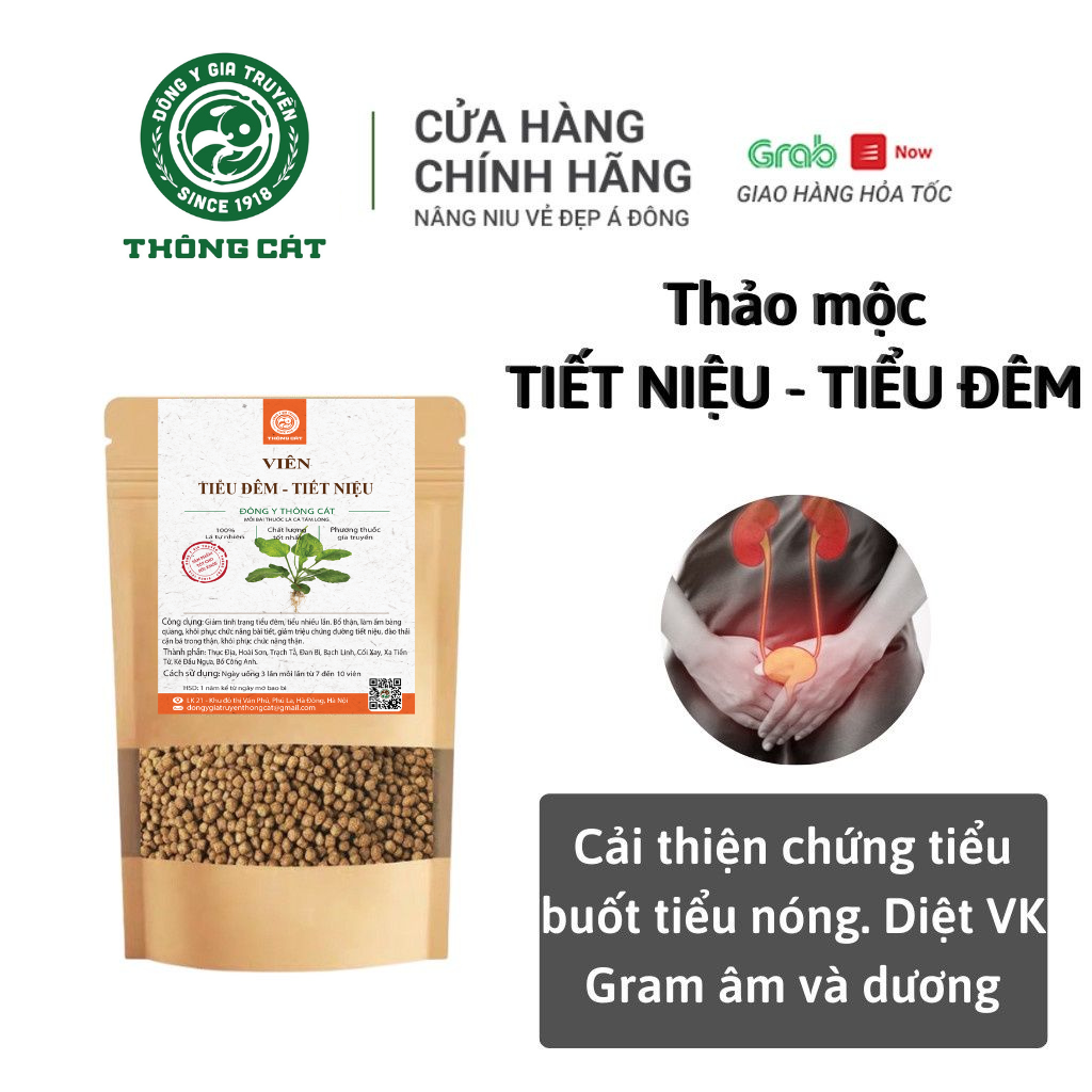 Viên uống giảm tiểu đêm, tiểu buốt, tiểu nhiều lần THÔNG CÁT giảm triệu chứng viêm đường tiết niệu, khôi phục chức năng thận
