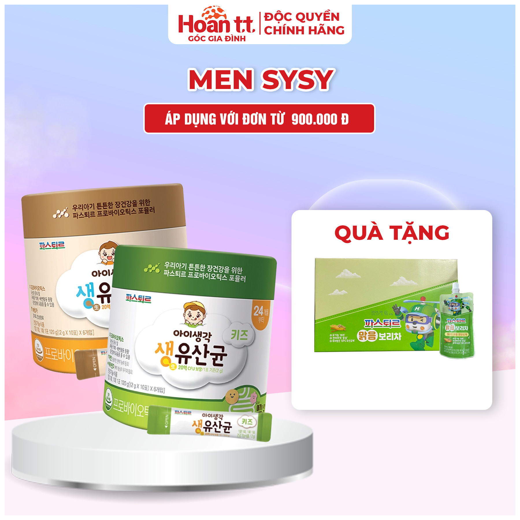Men Vi Sinh Lotte Sysy Pro Cải Thiện Biếng Ăn - Men Lợi Khuẩn Giúp Cân Bằng Hệ Vi Sinh Đường Ruột Cho Bé Hộp 60 gói 2g