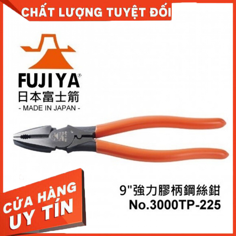 Kìm điện tác động mạnh, bấm cos fujiya 3000tp-225 - 9"/225mm nhật bản