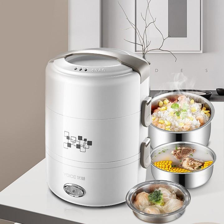 Hộp cơm đa năng tự nấu chín Yoice Y-DFH16, nồi cơm điện tự nấu chín mini, nồi cơm văn phòng, hộp cơm mang đi, hộp cơm tự dộng