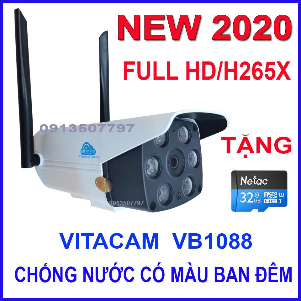 Camera ngoài trời VITACAM VB1088 - 2Mpx Full HD 1080 tặng thẻ nhớ 32g