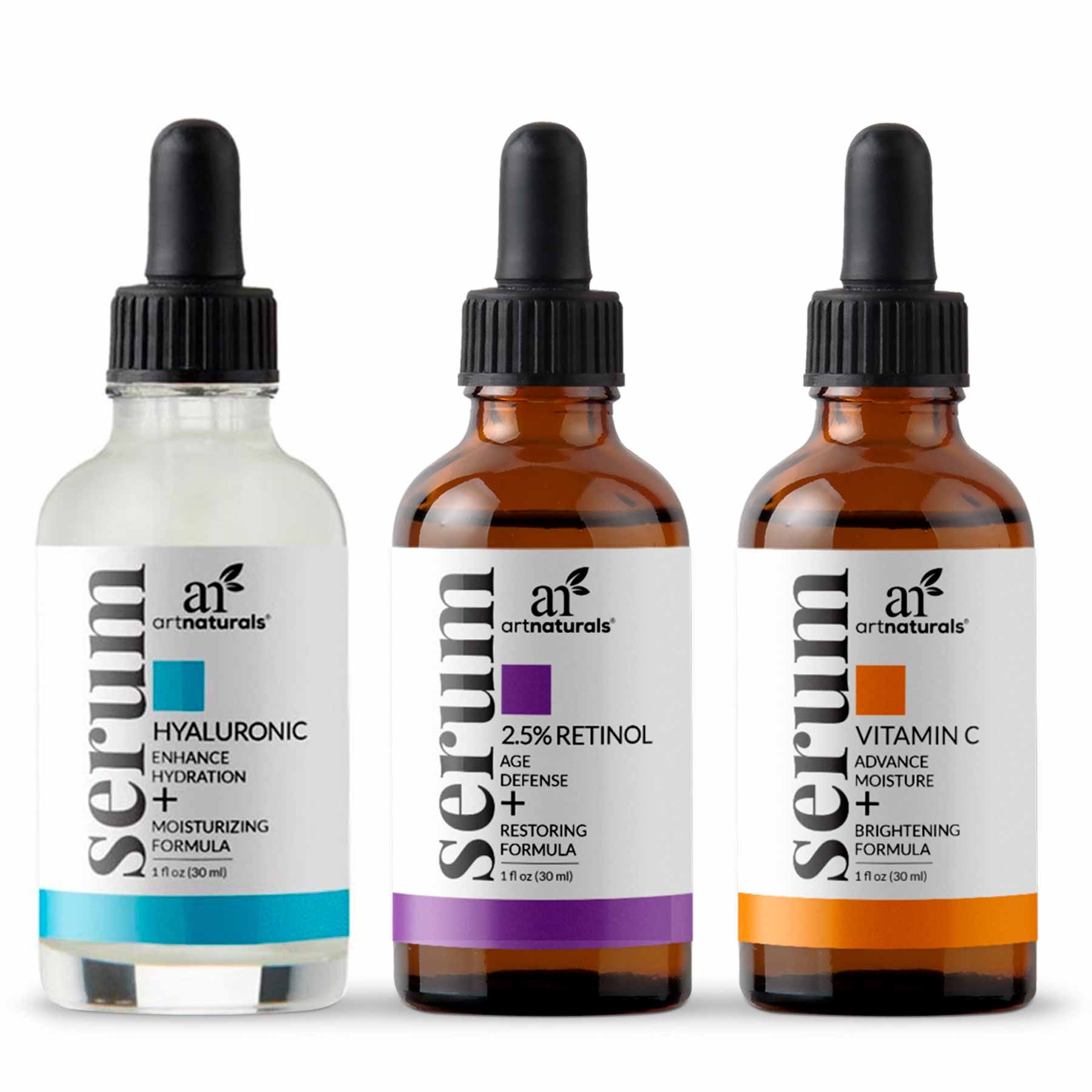 [HCM]Bộ 3 Serum Vitamin C + Serum Retinol + Serum Hyaluronic Artnaturals chống Mụn Chăm Sóc Da Toàn Diện