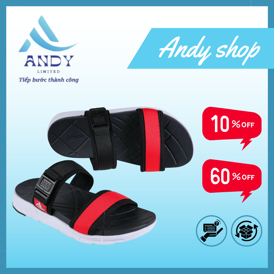Giày sandal, dép quai hậu cho nam thương hiệu Andy AD01-4 - Đế bằng cao 3