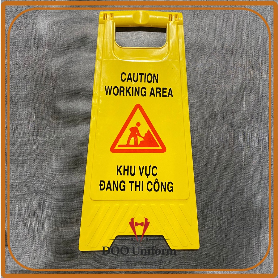 Biển bảng cảnh báo chữ A nội dung Khu vực đang thi công