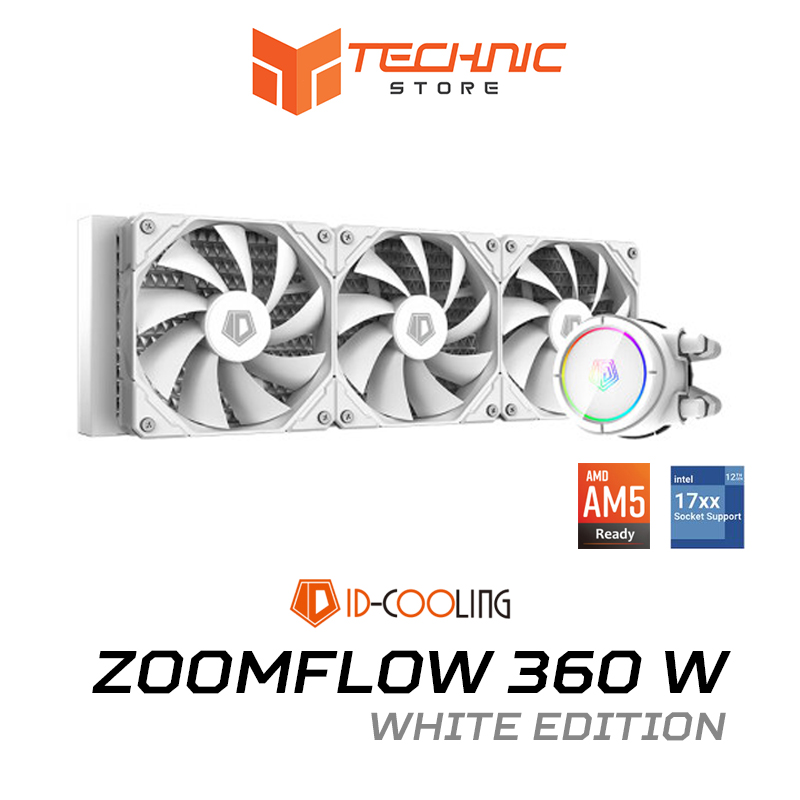 Tản nhiệt nước aio id-cooling zoomflow 360 white