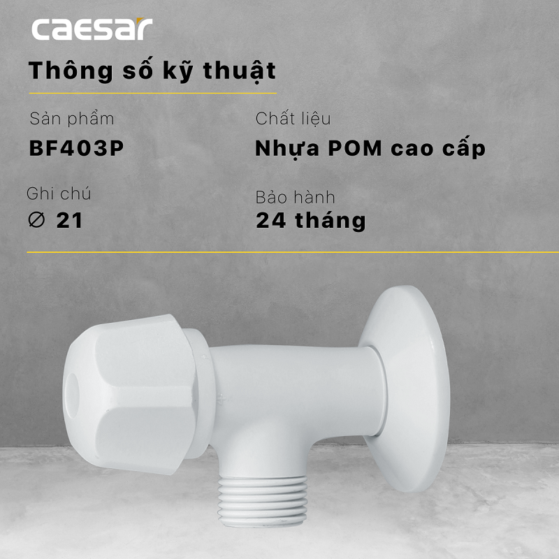 Van Khống Chế bằng nhựa Caesar BF403P, hành chính hàng, siêu giảm giá