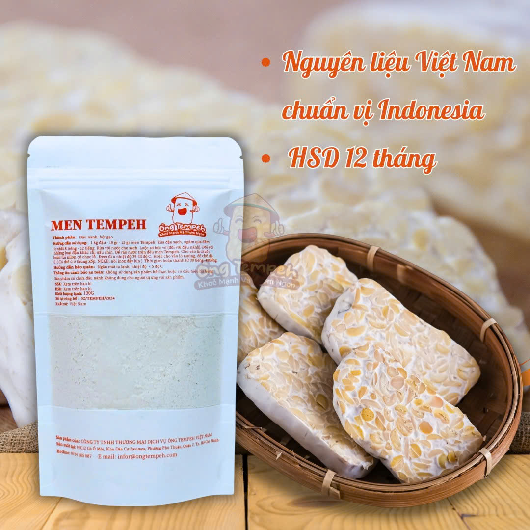 Men làm Tempeh 130G Chuẩn Vị Indonesia