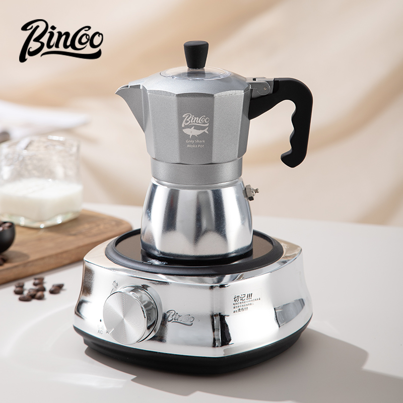 Bincoo Nhôm Máy pha cà phê Moka Nồi Mocha Espresso Latte Lọc Bình cà phê Nhôm bình pha Moka Nhanh Chóng Stovetop Ý Top Moka Máy pha cà phê Máy pha cà phê Expresso