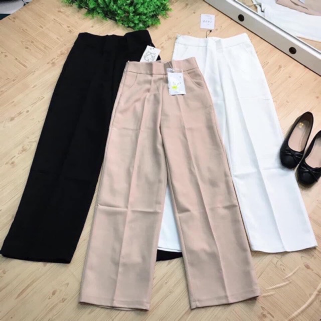 [25-27/4 Hoàn tiền 15%]Quần Ống Rộng Xuông Sườn Cạp Cao