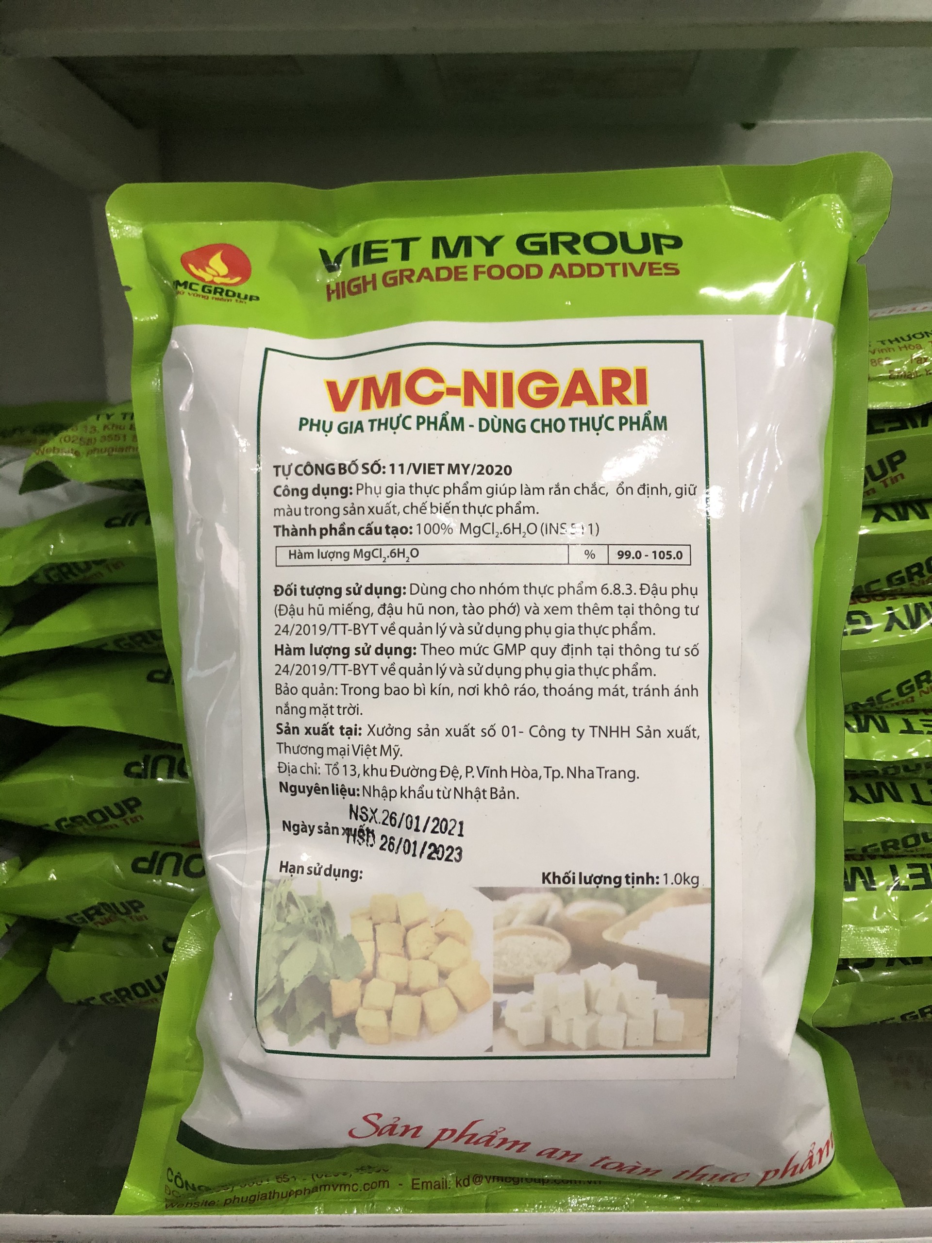 [NIGARI] Phụ gia ĐÔNG KẾT nhanh ĐẬU HŨ thay thế nước chua, hàn the, tiết kiệm thời gian