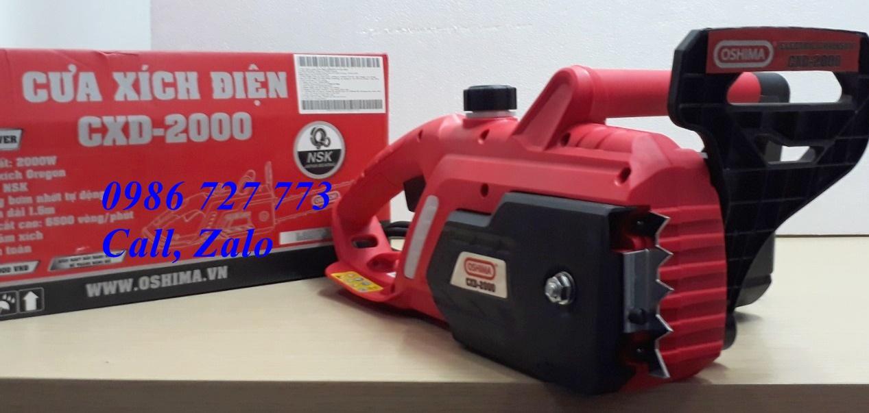 Máy cưa xích điện Oshima CXD2000, máy cưa gỗ bằng điện