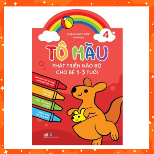 sách tô màu phát triển trí não cho bé từ 1 -3 tuổi tập 4 sách phát triển tư duy cho bé