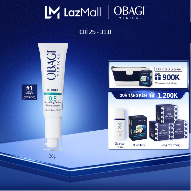 Kem Dưỡng Làm Mờ Nếp Nhăn  Làm Đều Màu Da Obagi Retinol 0.5