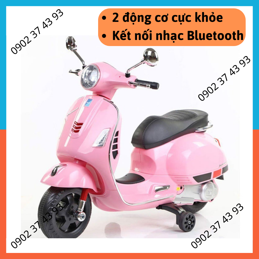 Xe máy điện trẻ em cao cấp Vespa Q618 cho bé 2-8 tuổi - Động cơ siêu khỏe