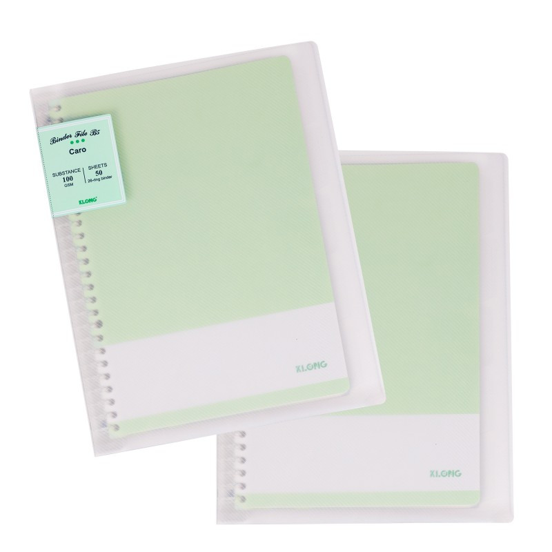 Sổ kẹp còng Caro Binder File nhựa 26 chấu khổ B5 - 40 tờ Klong MS 544