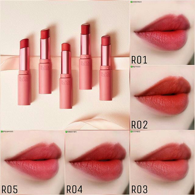 Son Thỏi Black Rouge Rose Velvet Lipstick siêu lì xinh xắn mẫu mới