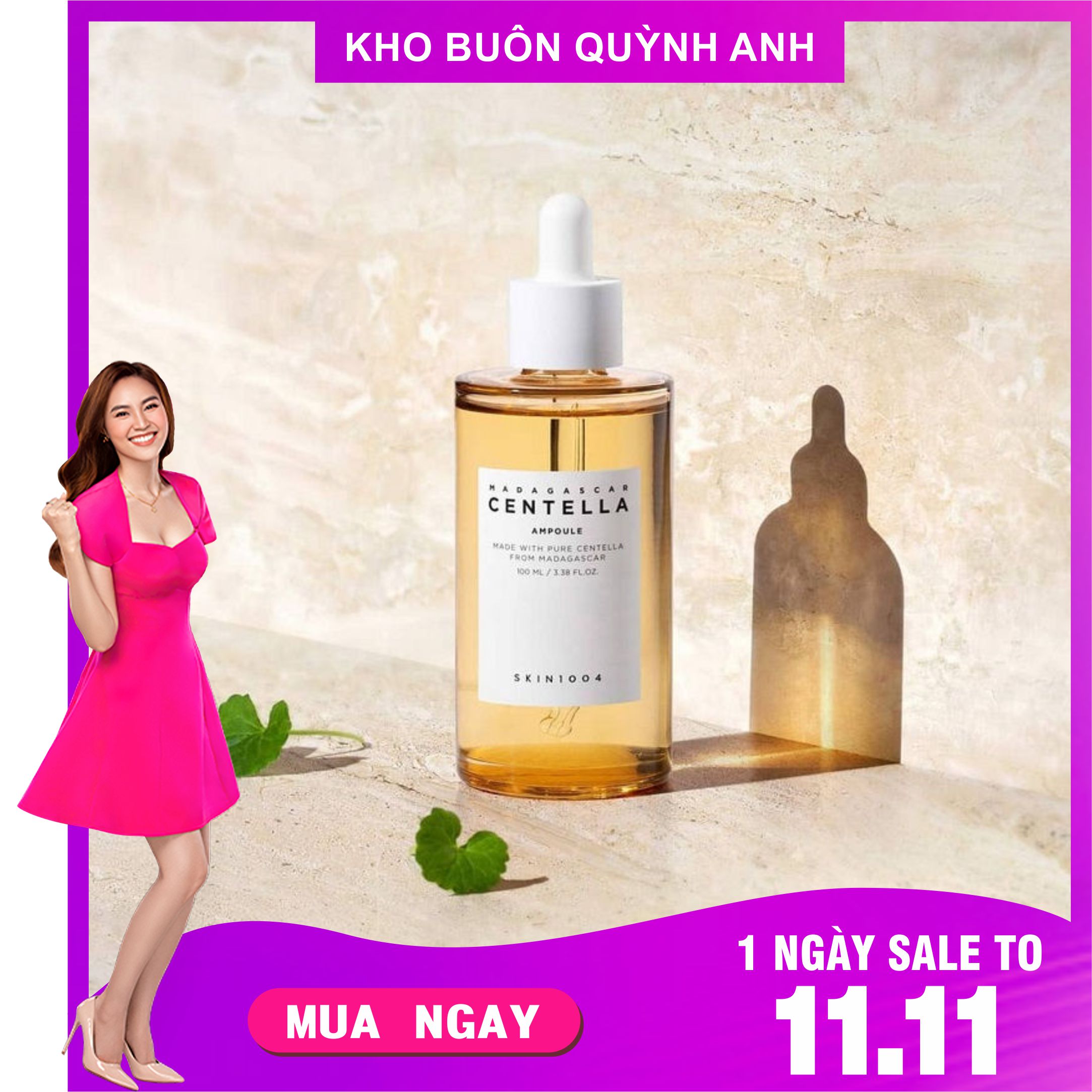 Serum rau má CENTELLA giảm mụn dưỡng trắng da cực hot