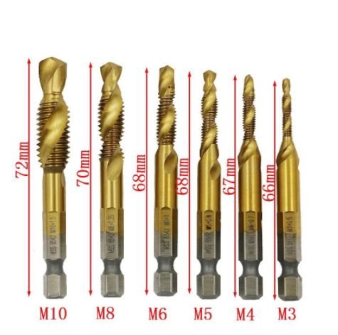 Mũi khoan taro tạo ren m3 đến m10 khoan tạo ren đa năng khoan tất cả mọi thứ, mũi khoan kính, mũi khoan gạch men, mũi khoan bê tông , mũi khoan gỗ ,mũi khoan sắt , mũi khoan gạch