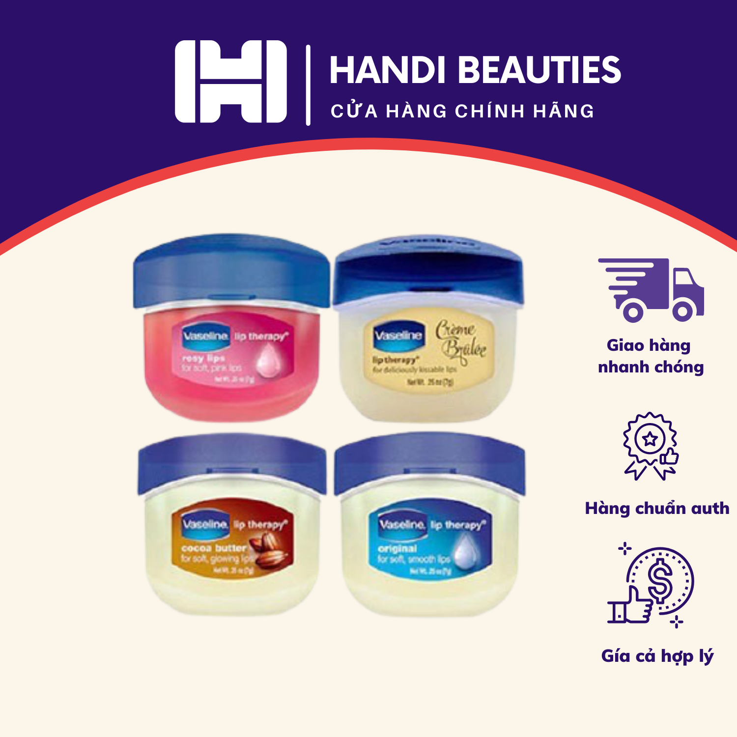 [HCM]Son Dưỡng Môi Vaseline Lip Therapy 7g