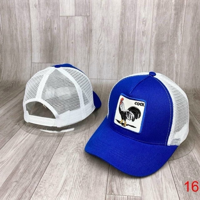 Nón kết phối lưới thêu con gà vuông năng động thoáng mát