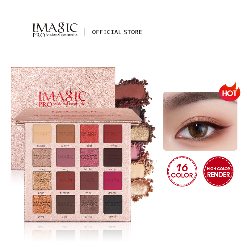 IMAGIC Matte Pearlescent Mashed High color rendering Eyeshadow Palette 16 Color Three Styles