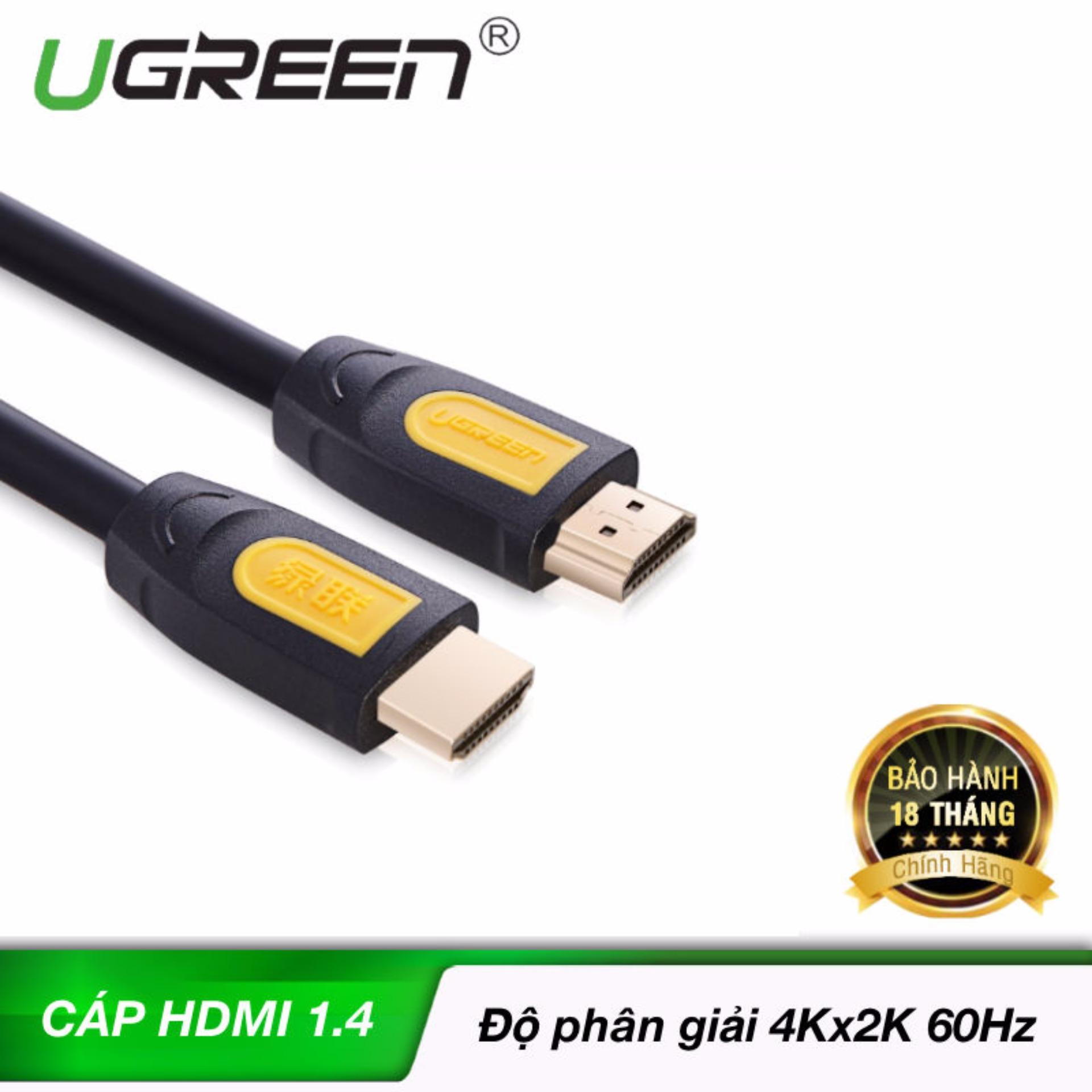 Cáp hdmi ugreen 10167 fullhd 1080p, 3d, 4k chuẩn hdmi 1.4 dài 5m