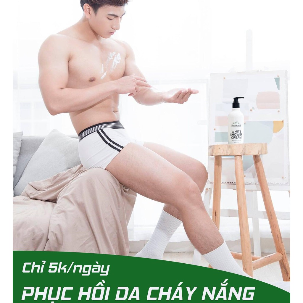 [Chính hãng] Tắm Trắng Dành Cho Nam WHITE SHOWER CREAM TP Cosmetics - Dường da trắng sáng, khỏe mạnh