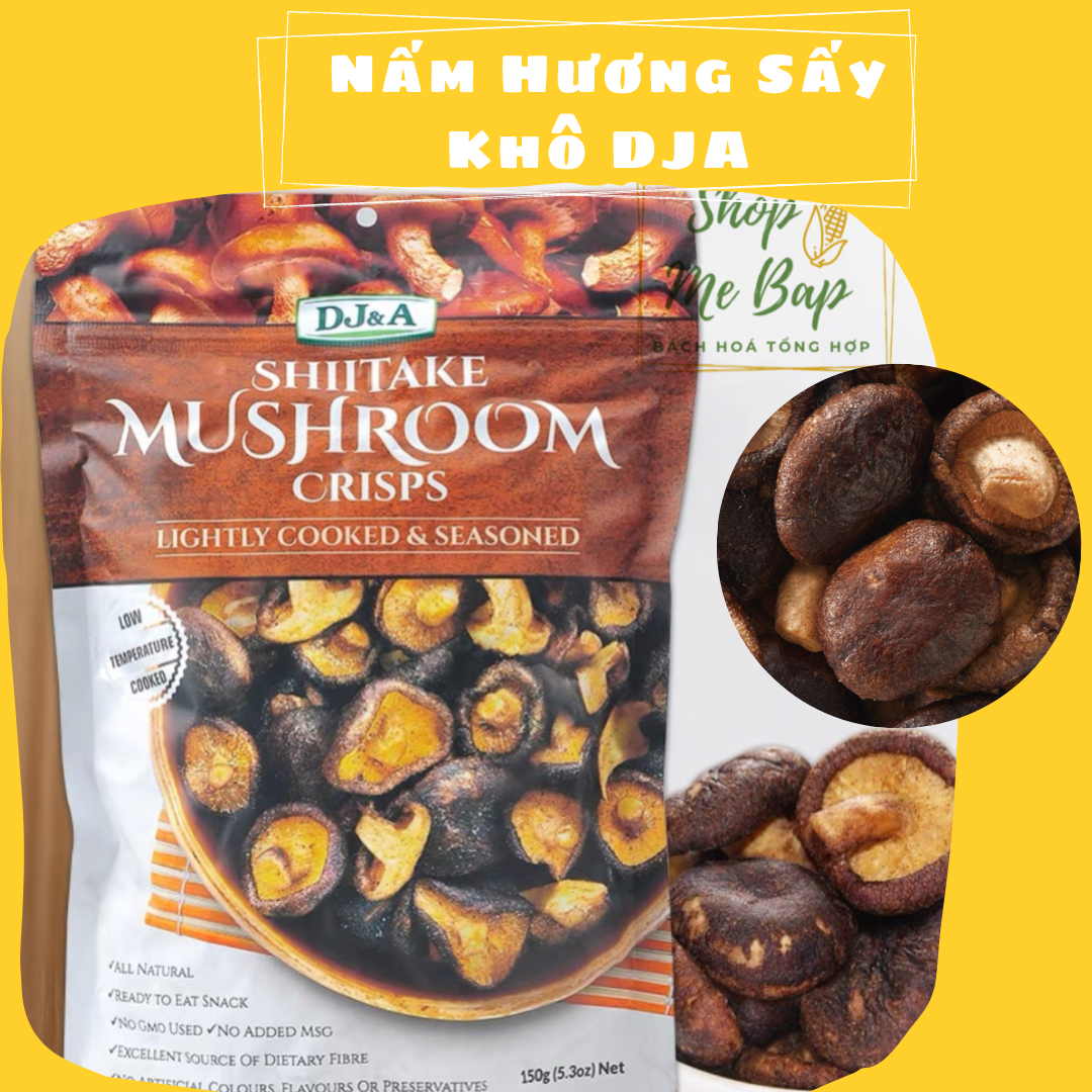 Snack nấm hương sấy giòn dj&a úc 65g - shop mẹ bắp