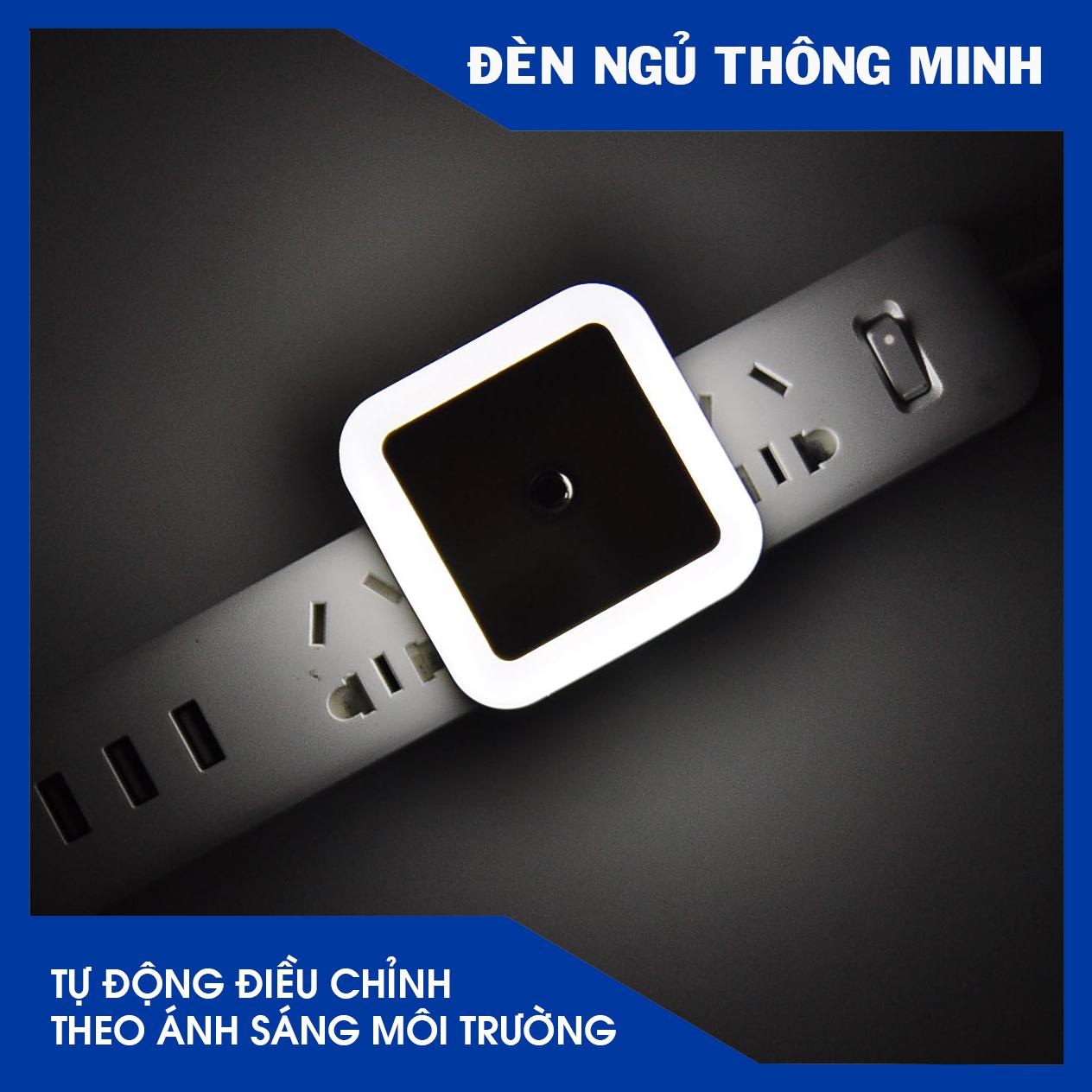 Đèn Ngủ Cảm Biến Ánh Sáng Tự Động Tắt Mở (Trắng), Siêu Tiết Kiệm Điện, Bóng Đèn Led Tuổi Thọ Cao,Siêu Bền