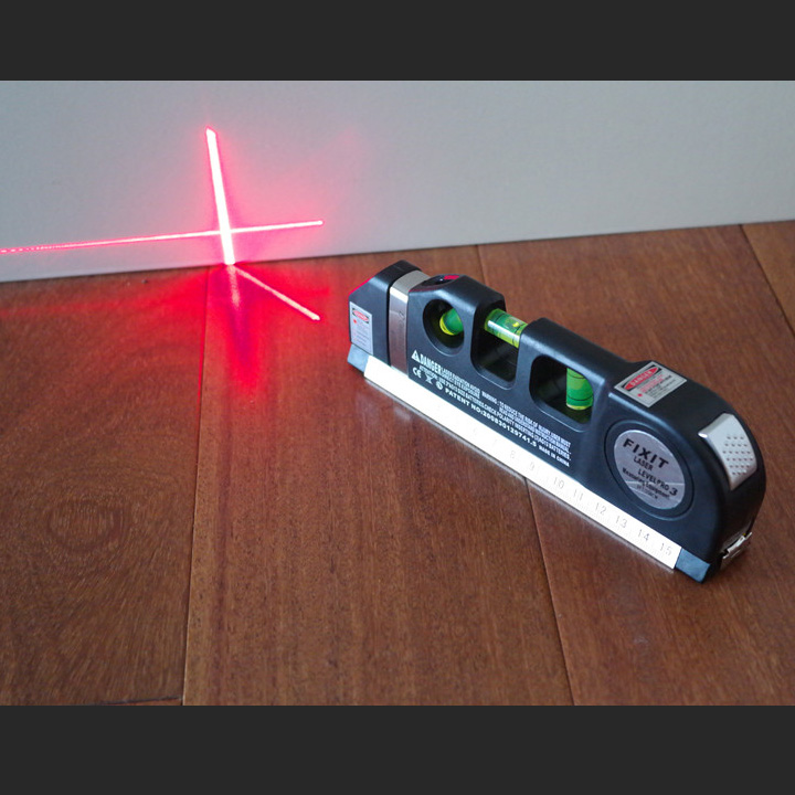 Ni vô laser đa năng LV-03 - BH 12 THÁNG - Với 3 bọt thủy cân bằng - Kèm thước đo rút