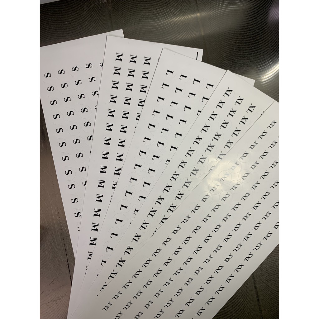 100 tem dán size quần áo 15mm giá rẻ