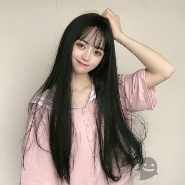 Tóc Giả Nữ Đẹp 💖FREESHIP💖 Tóc Giả Nguyên Đầu Thẳng Màu Xám Lạnh