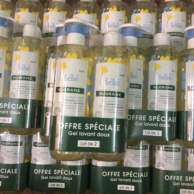 Sữa tắm gội 2 in 1 Klorane bebe Pháp