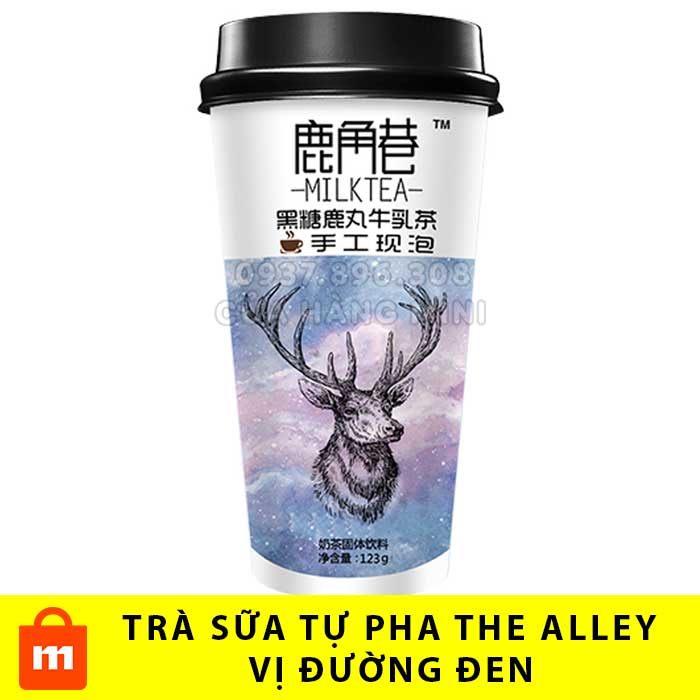 [HCM]【DATE MỚI】 Trà Sữa Ly Tự Pha The Alley Đường Đen Vị Truyền Thống (Xanh Dương)