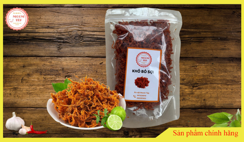 Bò khô sợi loại 1 Thịt bò khô thượng hạng chuẩn vị truyền thống