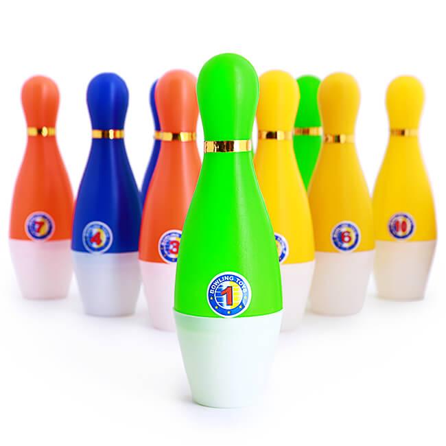 Đồ chơi mầm non dùng bóng ném ngã những chai bowling vô cùng thú vị, giúp trẻ tăng cường khả năng vận động( made in VietNam )-LIclac Shop