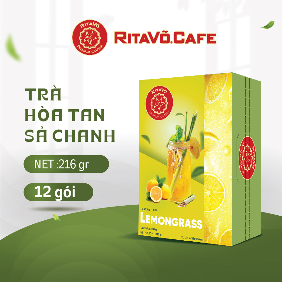 Trà hoà tan Rita Võ Cafe Sả chanh