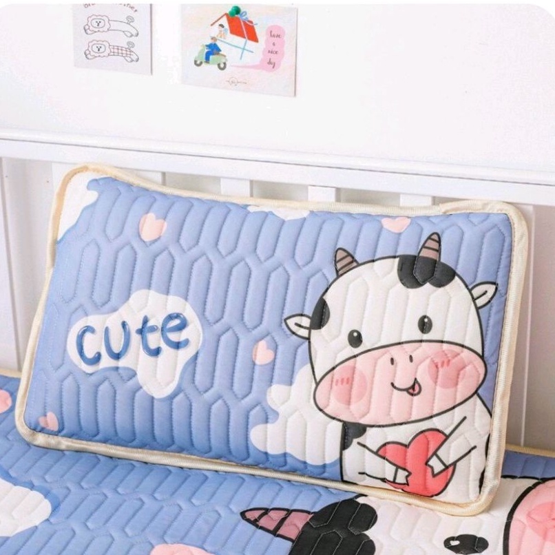 Gối điều hòa cho bé siêu xinh, gối cho bé chất liệu tencel cao cấp kích thước 30x50 kèm ruột gối