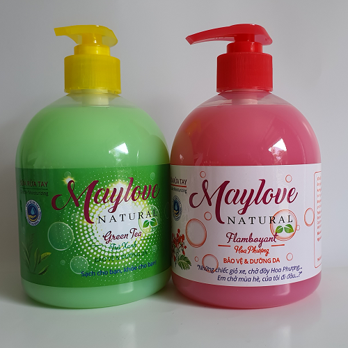 Sữa rửa tay Maylove Bộ đôi Hoa Phượng và Trà xanh 500ml