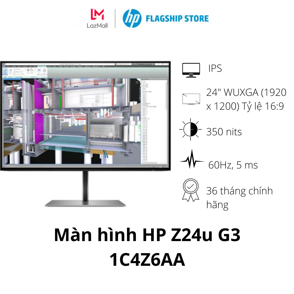 Màn hình hp z24u g3 wuxga usb-c, 3y wty_1c4z6aa - hàng chính hãng