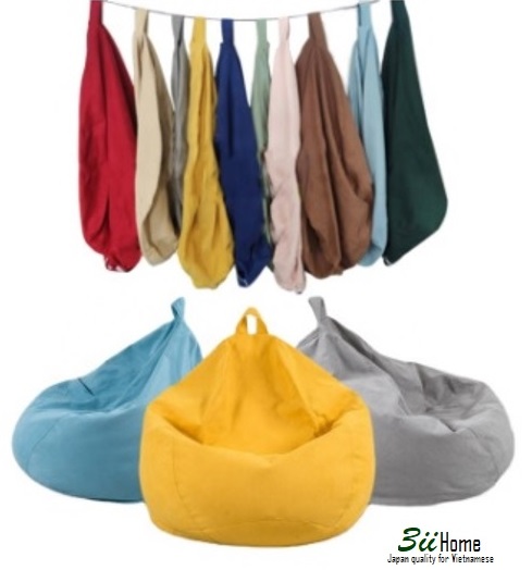 Vỏ Ghế Lười Hạt Xốp Hình Trái Lê | HìnhGiọt Nước 3ii Home Nhiều Màu Sắc Size L 100x120cm