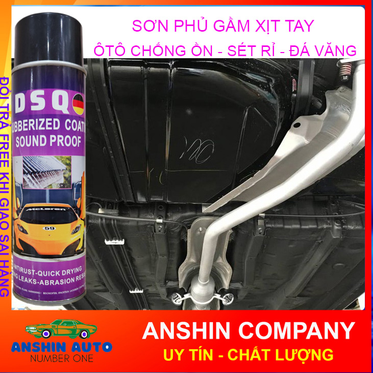 2 Chai Sơn Phủ Gầm Ô Tô Dsq 700ml - Xịt Tay Đơn Giản, Siêu Dính, Cao Su Non Chống Ồn, Rỉ Sét Khung Gầm Xe Hơi Hiệu Quả