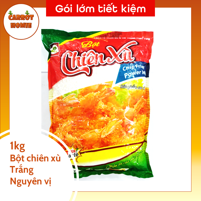 Bột chiên xù 1kg trắng nguyên vị gói lớn tiết kiệm