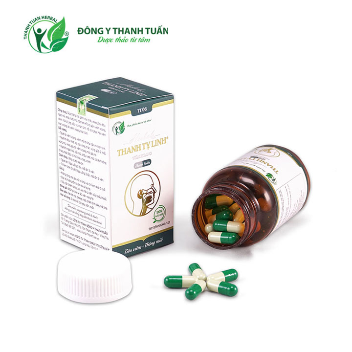 Hộp 90 viên nang Thanh Tỵ Linh hỗ trợ giảm viêm xoang, viêm xoang mũi